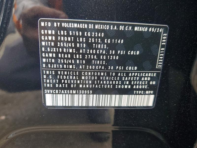 Продажа на аукционе авто 2024 Volkswagen Tiguan, vin: 3VVCB7AX5RM130959, номер лота: 53908416