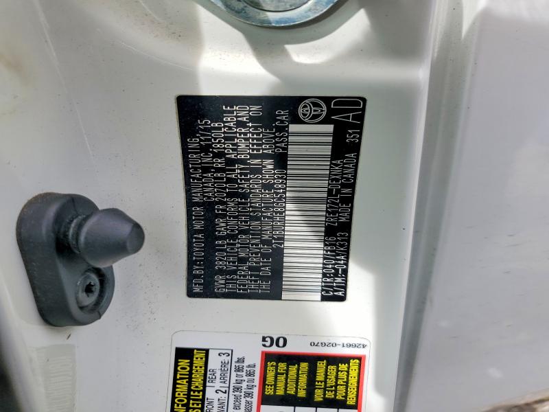 2016 Toyota Corolla მანქანა იყიდება აუქციონზე, vin: 2T1BURHE8GC548930, აუქციონის ნომერი: 55103156