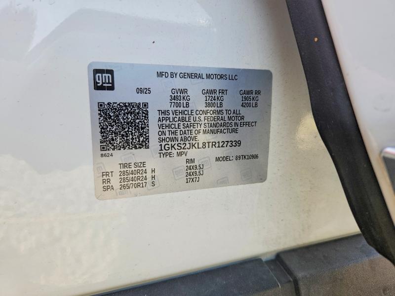 2026 Gmc Yukon Xl მანქანა იყიდება აუქციონზე, vin: 1GKS2JKL8TR127339, აუქციონის ნომერი: 53236246