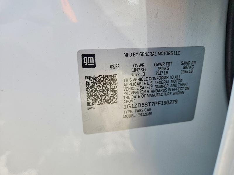 Продажа на аукционе авто 2023 Chevrolet Malibu, vin: 1G1ZD5ST7PF190279, номер лота: 52601896