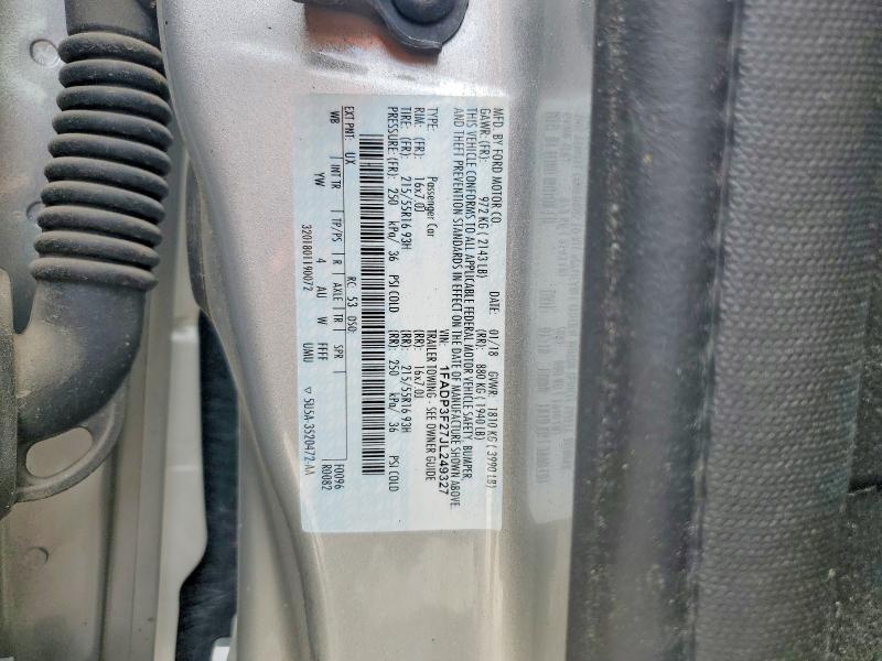 2018 Ford Focus მანქანა იყიდება აუქციონზე, vin: 1FADP3F27JL249327, აუქციონის ნომერი: 78679875