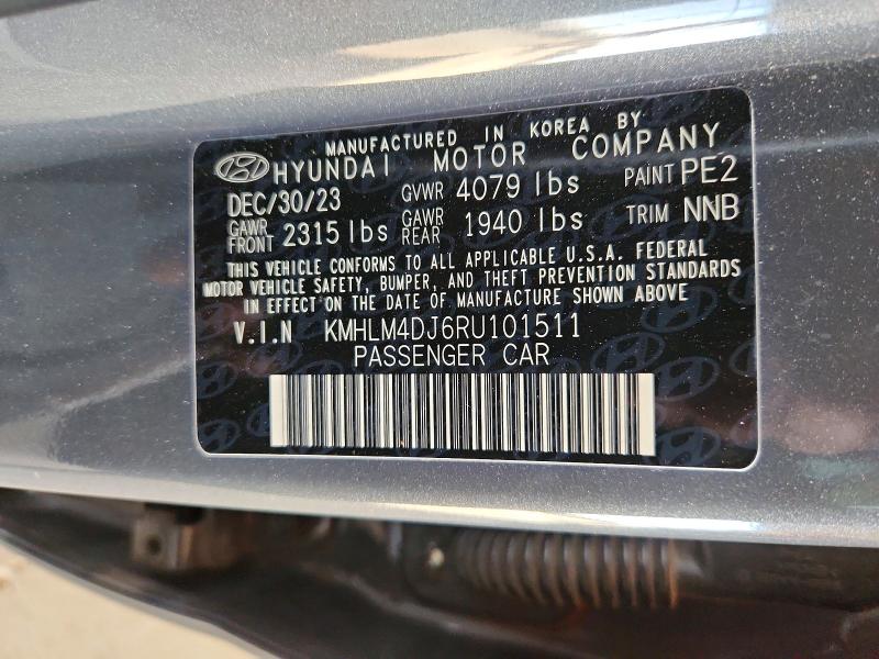 Продажа на аукционе авто 2024 Hyundai Elantra, vin: KMHLM4DJ6RU101511, номер лота: 53063146