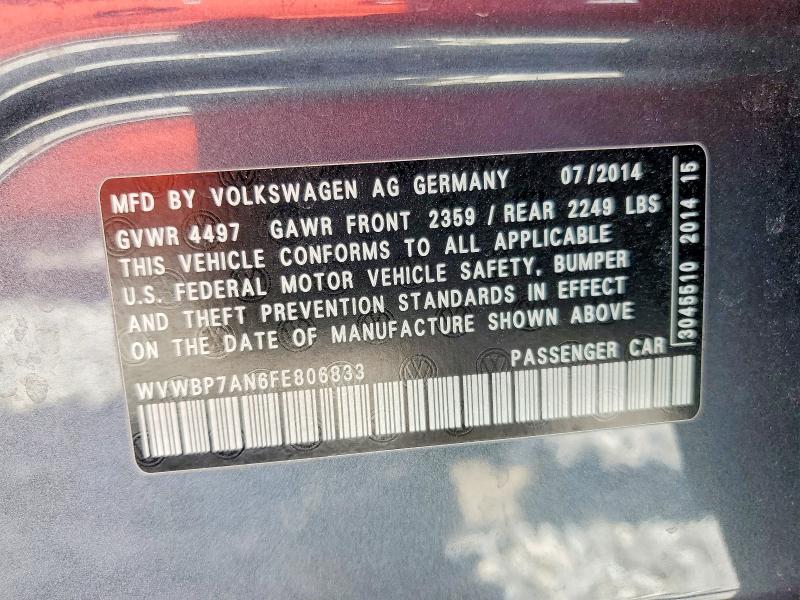 Aukcja sprzedaży 2015 Volkswagen Cc, vin: WVWBP7AN6FE806833, numer aukcji: 53950966