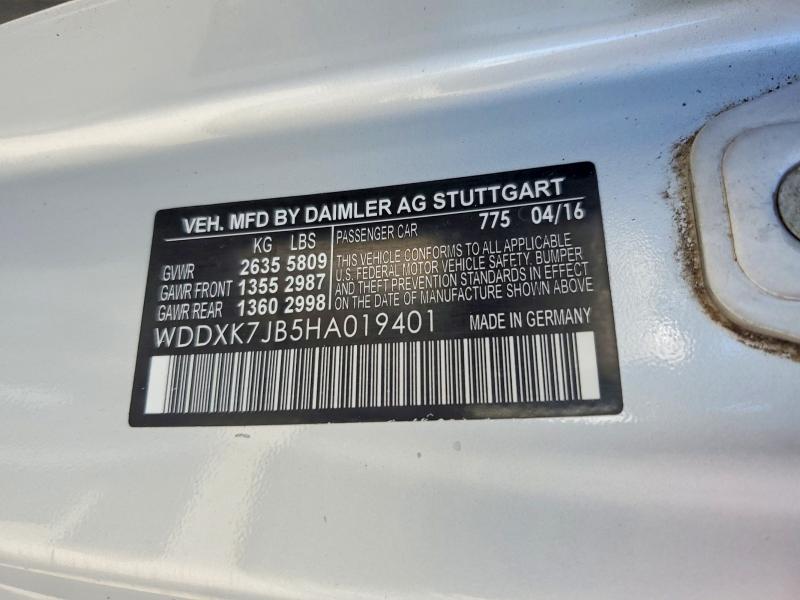 Aukcja sprzedaży 2017 Mercedes-benz S, vin: WDDXK7JB5HA019401, numer aukcji: 54718876