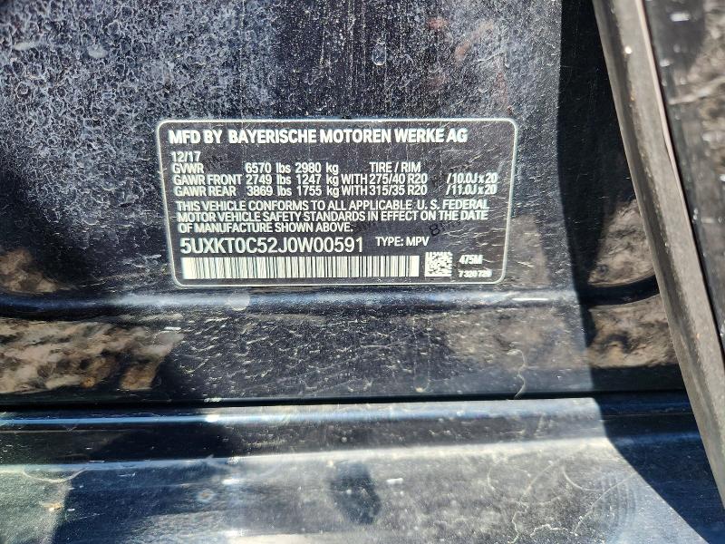 Продаж на аукціоні авто 2018 Bmw X5, vin: 5UXKT0C52J0W00591, номер лоту: 55056126