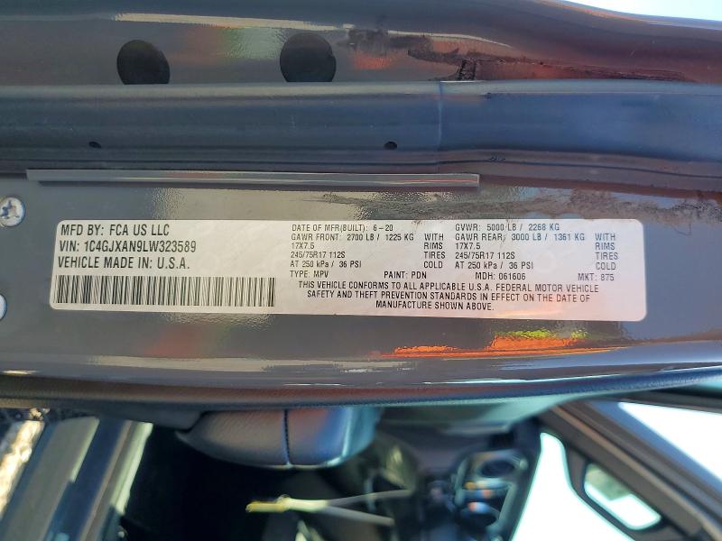 55450676 :رقم المزاد ، 1C4GJXAN9LW323589 vin ، 2020 Jeep Wrangler مزاد بيع