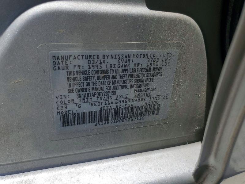 Продаж на аукціоні авто 2014 Nissan Sentra, vin: 3N1AB7AP0EY232150, номер лоту: 53774356