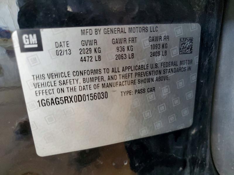 2013 Cadillac Ats მანქანა იყიდება აუქციონზე, vin: 1G6AG5RX0D0156030, აუქციონის ნომერი: 51036716