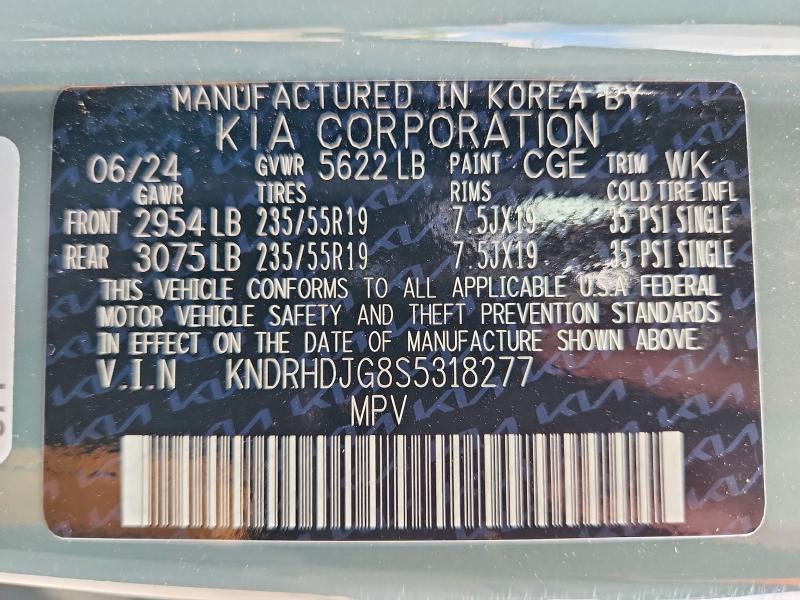 Продажа на аукционе авто 2025 Kia Sorento, vin: KNDRHDJG8S5318277, номер лота: 54124216