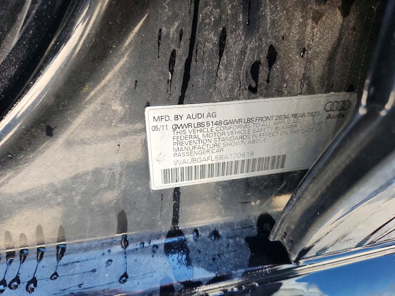Продажа на аукционе авто 2011 Audi S4, vin: WAUBGAFL5BA170618, номер лота: 52511086
