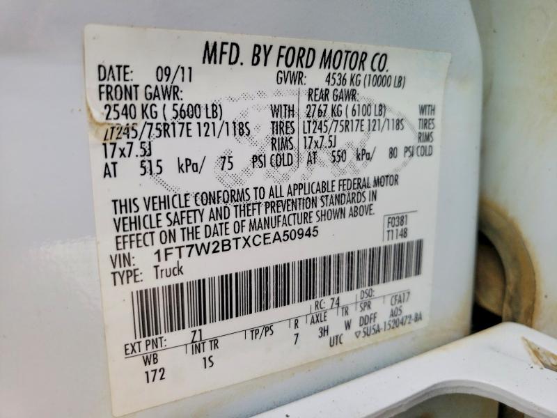 Продаж на аукціоні авто 2012 Ford F250, vin: 1FT7W2BTXCEA50945, номер лоту: 53014866