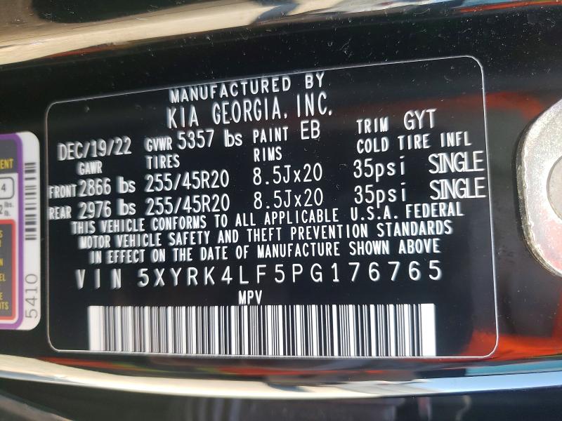 Продаж на аукціоні авто 2023 Kia Sorento, vin: 5XYRK4LF5PG176765, номер лоту: 53141206