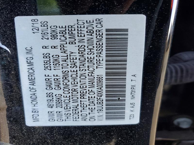 Aukcja sprzedaży 2019 Acura Tlx, vin: 19UUB2F4XKA009661, numer aukcji: 53625236