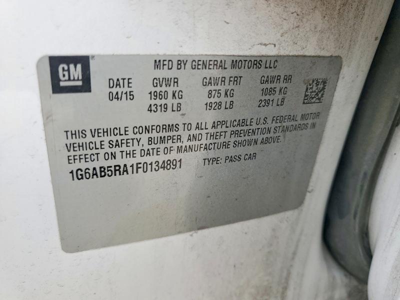 Продажа на аукционе авто 2015 Cadillac Ats, vin: 1G6AB5RA1F0134891, номер лота: 54090866