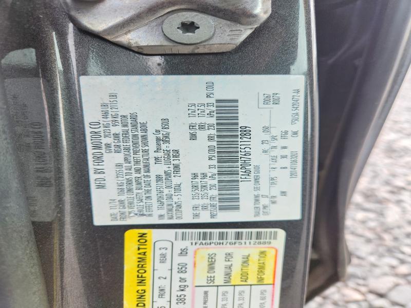 54266266 :رقم المزاد ، 1FA6P0H76F5112889 vin ، 2015 Ford Fusion مزاد بيع