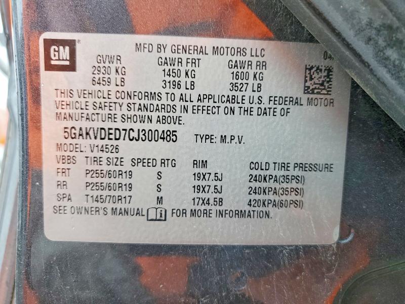 Aukcja sprzedaży 2014 Buick Enclave, vin: 5GAKVDED7CJ300485, numer aukcji: 54536296