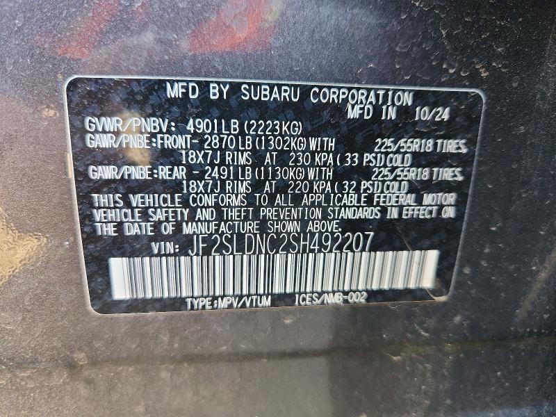 Продажа на аукционе авто 2025 Subaru Forester, vin: JF2SLDNC2SH492207, номер лота: 54686296