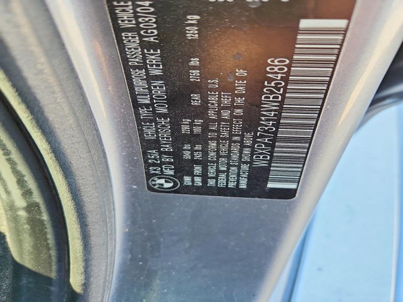 Продаж на аукціоні авто 2004 Bmw X3, vin: WBXPA73414WB25486, номер лоту: 54478626