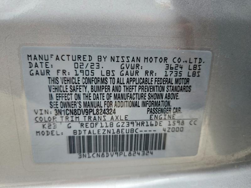 Aukcja sprzedaży 2023 Nissan Versa, vin: 3N1CN8DV9PL824324, numer aukcji: 55068356