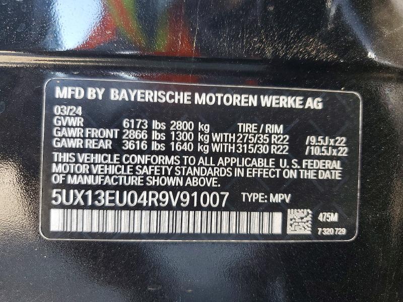 Aukcja sprzedaży 2024 Bmw X5, vin: 5UX13EU04R9V91007, numer aukcji: 52903706