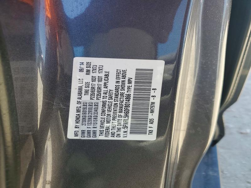 Продаж на аукціоні авто 2015 Honda Odyssey, vin: 5FNRL5H60FB014866, номер лоту: 53193596