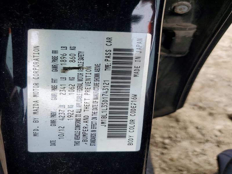 Продаж на аукціоні авто 2013 Mazda Speed, vin: JM1BL1L35D1743121, номер лоту: 55044326