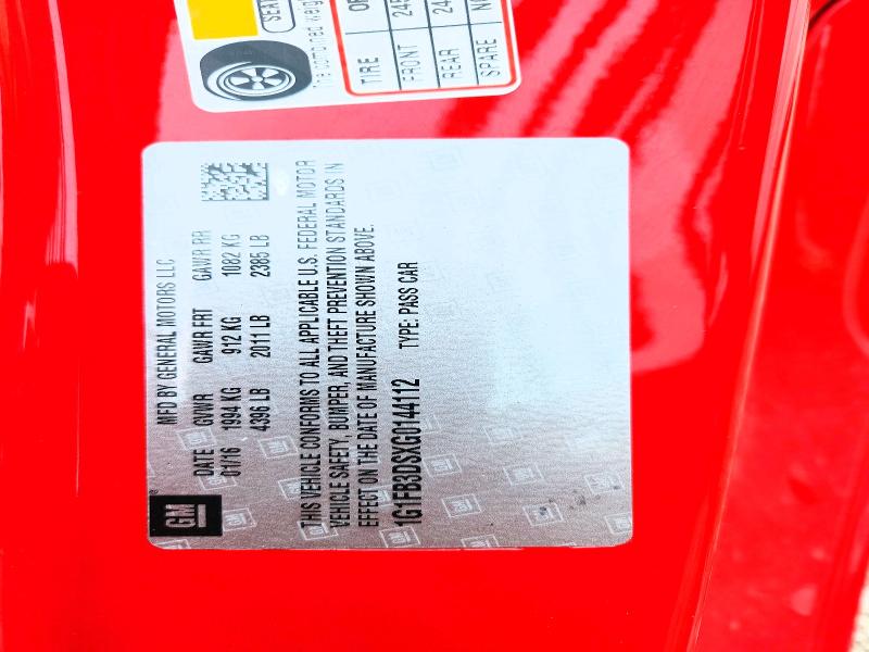 Продаж на аукціоні авто 2016 Chevrolet Camaro, vin: 1G1FB3DSXG0144112, номер лоту: 53300806