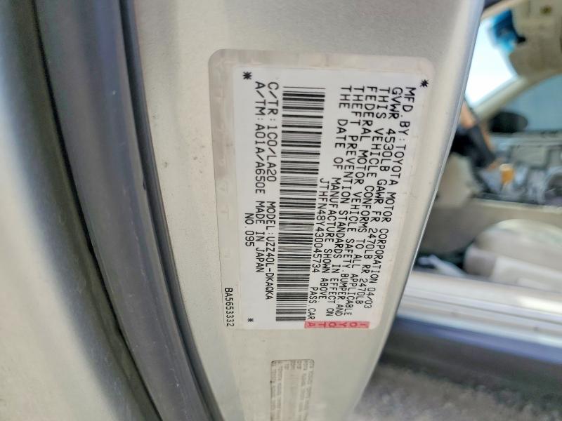 Продажа на аукционе авто 2003 Lexus Sc, vin: JTHFN48Y430045734, номер лота: 52062576