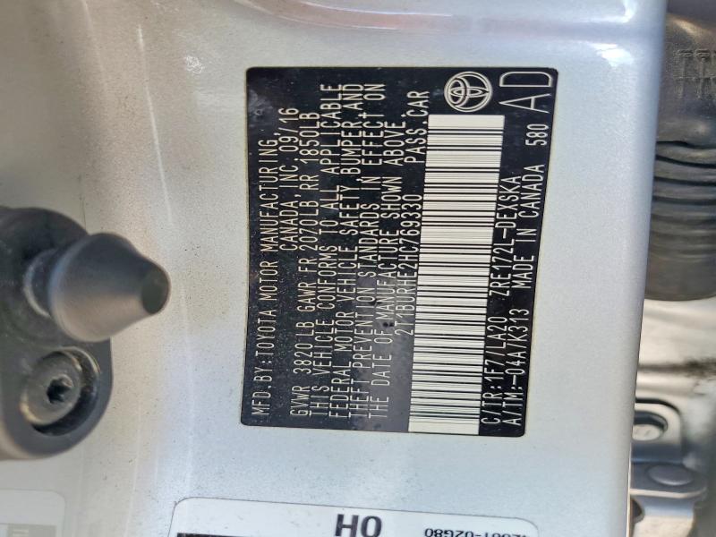 54698336 :رقم المزاد ، 2T1BURHE2HC769330 vin ، 2017 Toyota Corolla مزاد بيع