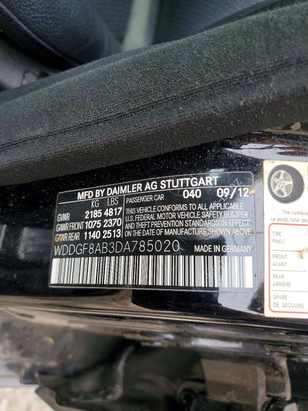 Aukcja sprzedaży 2013 Mercedes-benz C, vin: WDDGF8AB3DA785020, numer aukcji: 55343556