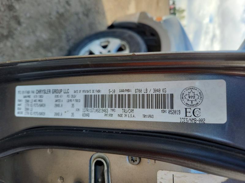 53268766 :رقم المزاد ، 1D7RV1GT1AS219463 vin ، 2010 Dodge Ram 1500 مزاد بيع