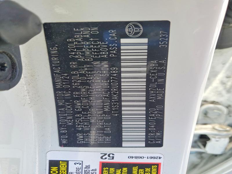 Aukcja sprzedaży 2024 Toyota Camry Hybrid, vin: 4T1S31AK2RU077489, numer aukcji: 53114946