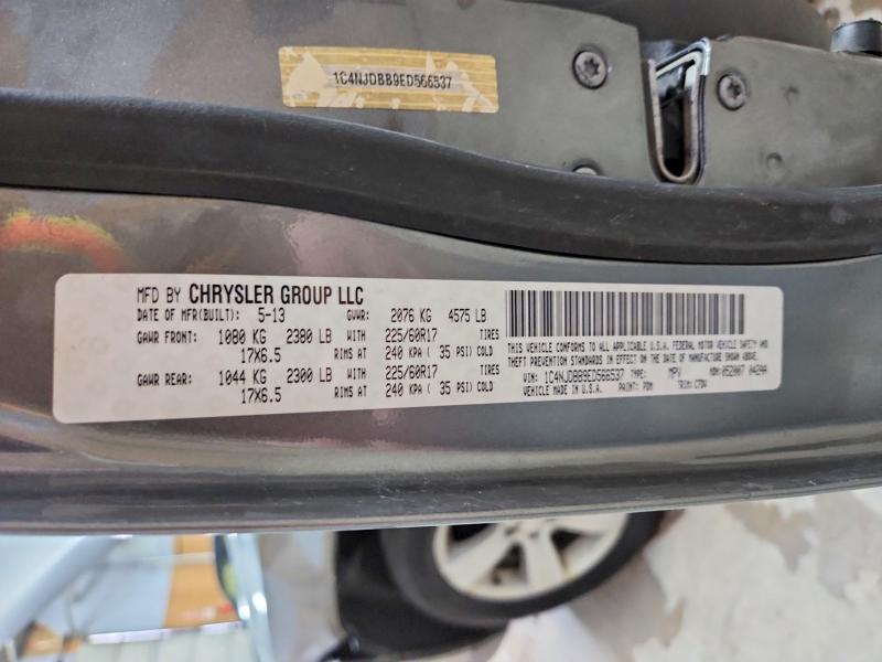 Продаж на аукціоні авто 2014 Jeep Compass, vin: 1C4NJDBB9ED566537, номер лоту: 54499656