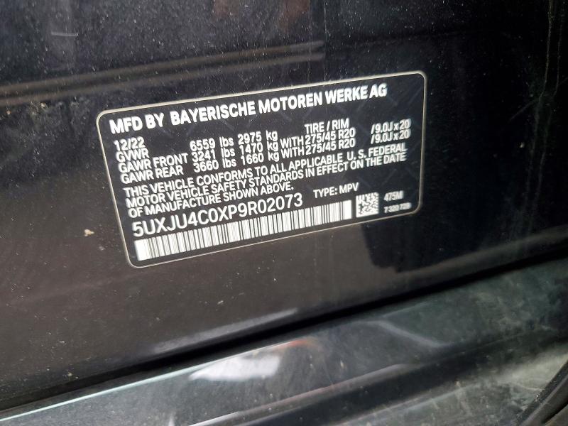 Продаж на аукціоні авто 2023 Bmw X5, vin: 5UXJU4C0XP9R02073, номер лоту: 53657126