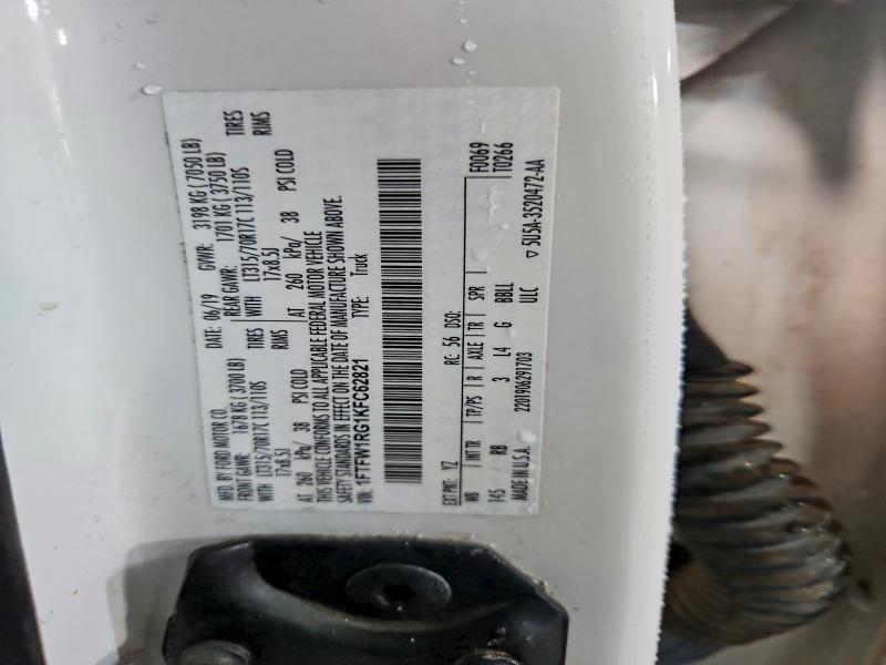 Aukcja sprzedaży 2019 Ford F-150 Raptor Supercr, vin: 1FTFW1RG1KFC62821, numer aukcji: 45469756