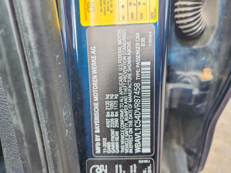 53896916 :رقم المزاد ، WBAVL1C54DVR87458 vin ، 2013 Bmw X1 مزاد بيع