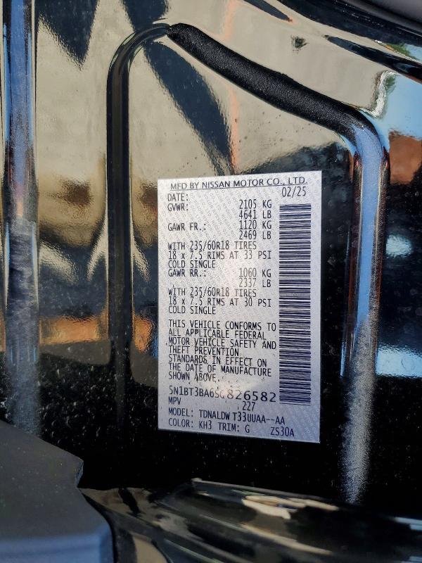 Продажа на аукционе авто 2025 Nissan Rogue, vin: 5N1BT3BA6SC826582, номер лота: 53406036