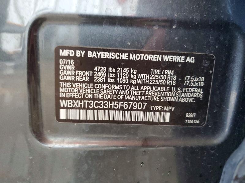 Aukcja sprzedaży 2017 Bmw X1, vin: WBXHT3C33H5F67907, numer aukcji: 54868756