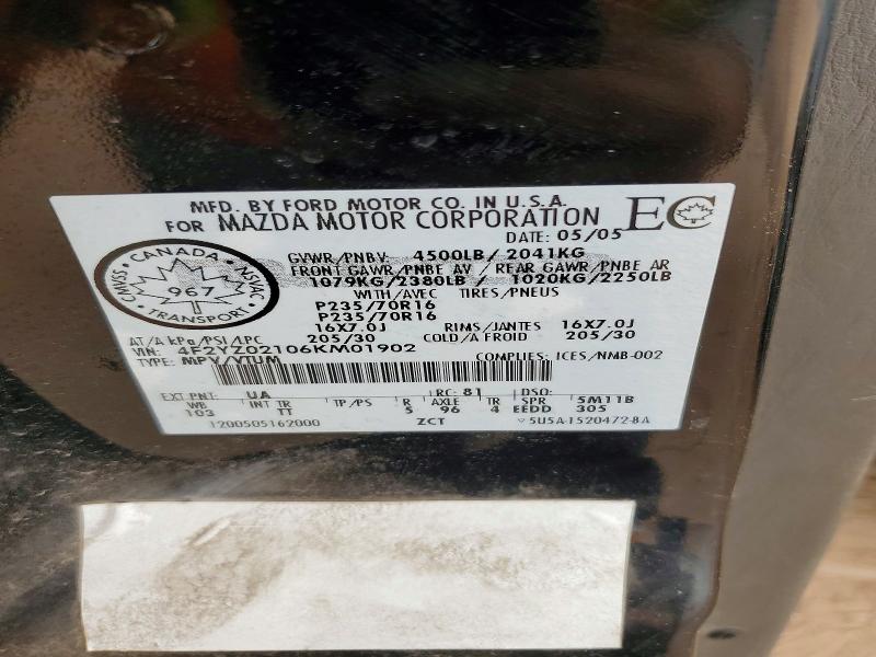 Продаж на аукціоні авто 2006 Mazda Tribute, vin: 4F2YZ02106KM01902, номер лоту: 51882076
