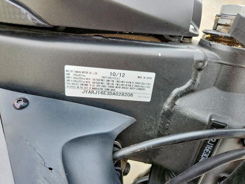 Продаж на аукціоні авто 2013 Yamaha Yzfr6, vin: JYARJ16E3DA028206, номер лоту: 53031186