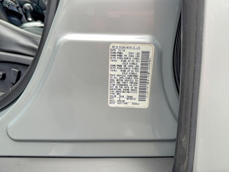 Продажа на аукционе авто 2017 Infiniti Qx70, vin: JN8CS1MU1HM141372, номер лота: 54200506