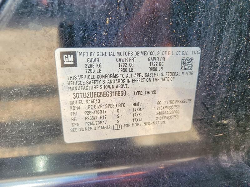 51944476 :رقم المزاد ، 3GTU2UEC5EG316860 vin ، 2014 Gmc Sierra مزاد بيع