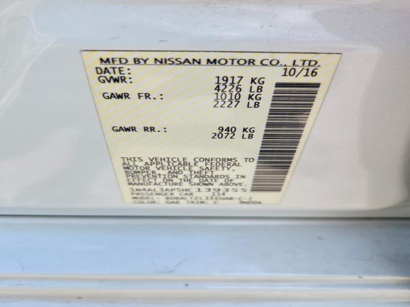 2017 Nissan Altima მანქანა იყიდება აუქციონზე, vin: 1N4AL3AP5HC139355, აუქციონის ნომერი: 54967896
