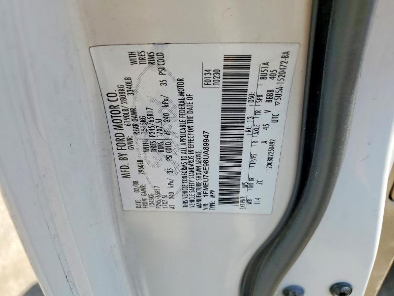 Продажа на аукционе авто 2008 Ford Explorer, vin: 1FMEU74E98UA89947, номер лота: 52366196