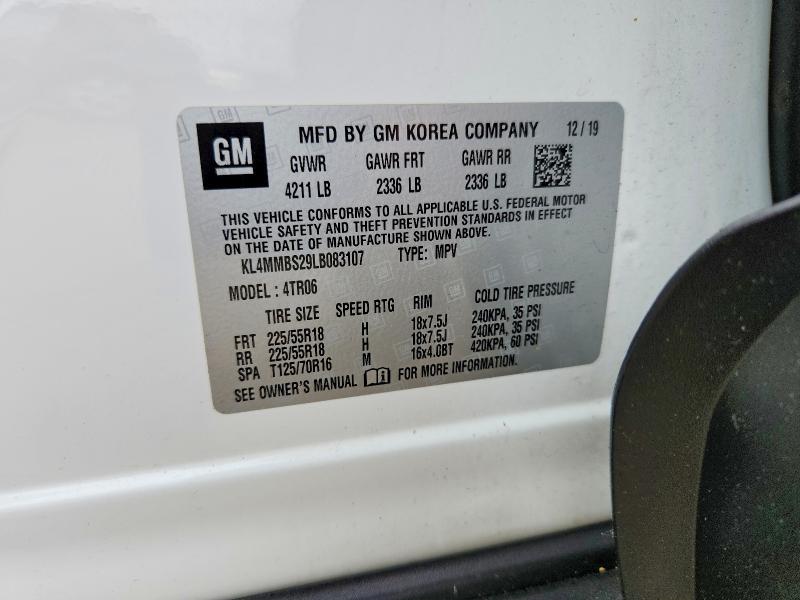 Aukcja sprzedaży 2020 Buick Encore Gx, vin: KL4MMBS29LB083107, numer aukcji: 54669916