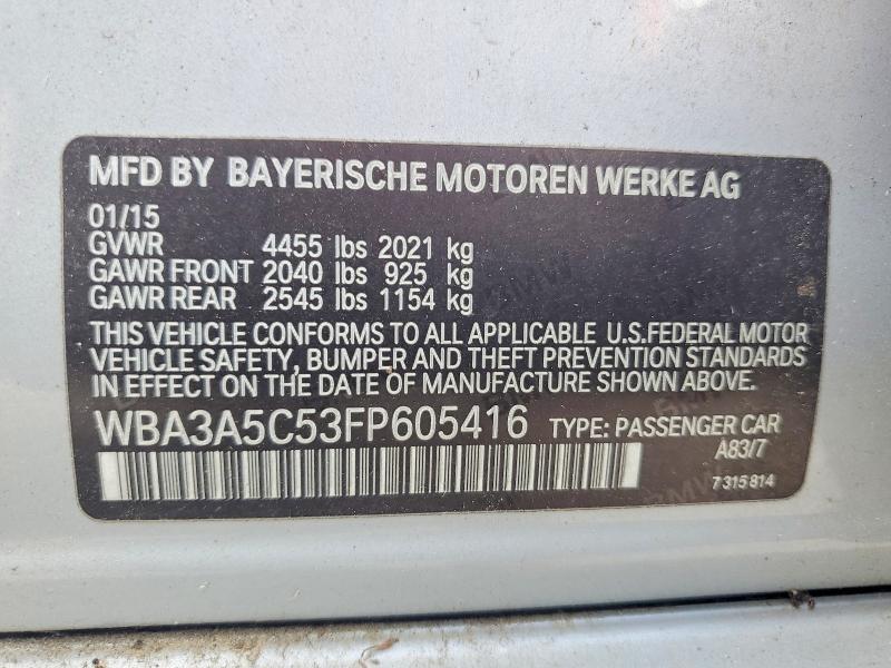 Продажа на аукционе авто 2015 Bmw 328, vin: WBA3A5C53FP605416, номер лота: 55028976