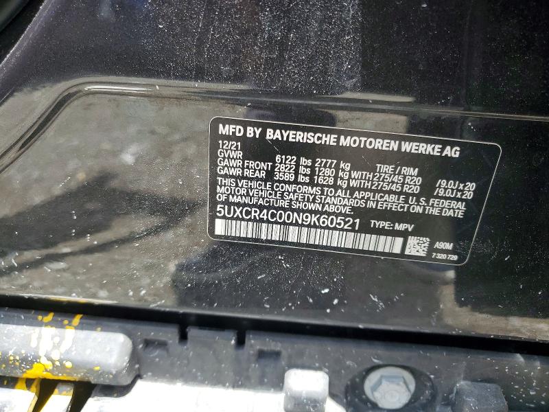 Продажа на аукционе авто 2022 Bmw X5, vin: 5UXCR4C00N9K60521, номер лота: 54339676
