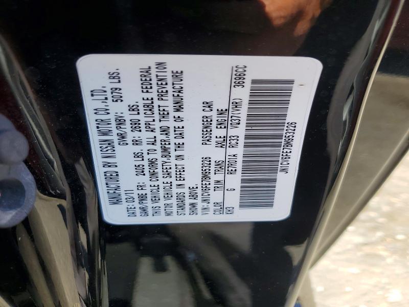 Продажа на аукционе авто 2011 Infiniti G37 Convertible, vin: JN1CV6FE7BM953226, номер лота: 53044226