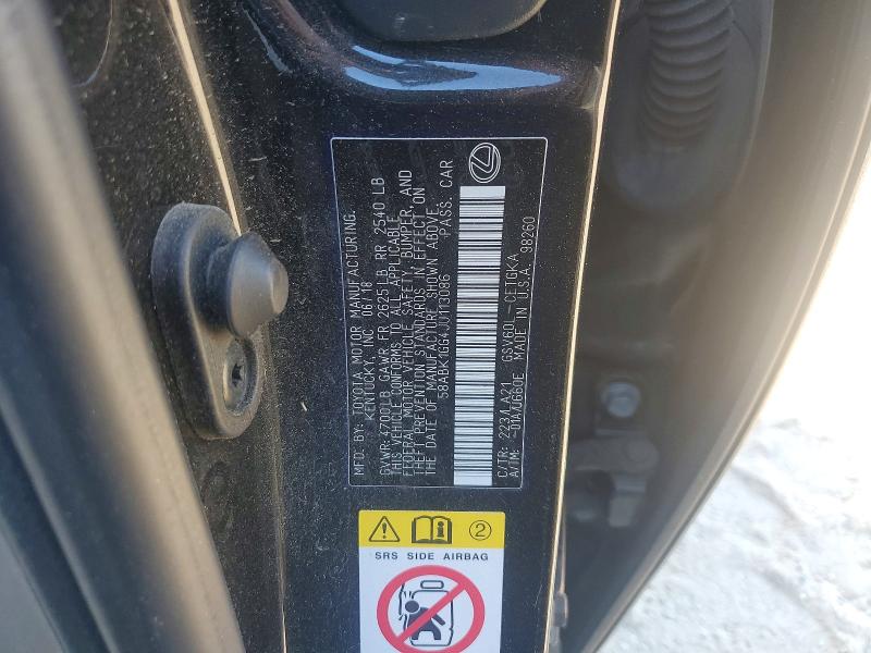 Aukcja sprzedaży 2018 Lexus Es, vin: 58ABK1GG4JU113086, numer aukcji: 53553836