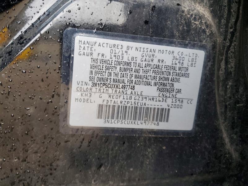 Aukcja sprzedaży 2019 Nissan Kicks, vin: 3N1CP5CUXKL497748, numer aukcji: 54216336